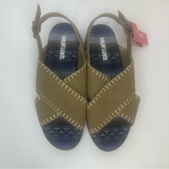 MUK LUKS City Highrise Women’s Taupe Platform Sandals Size 10 - Picture 8 of 8